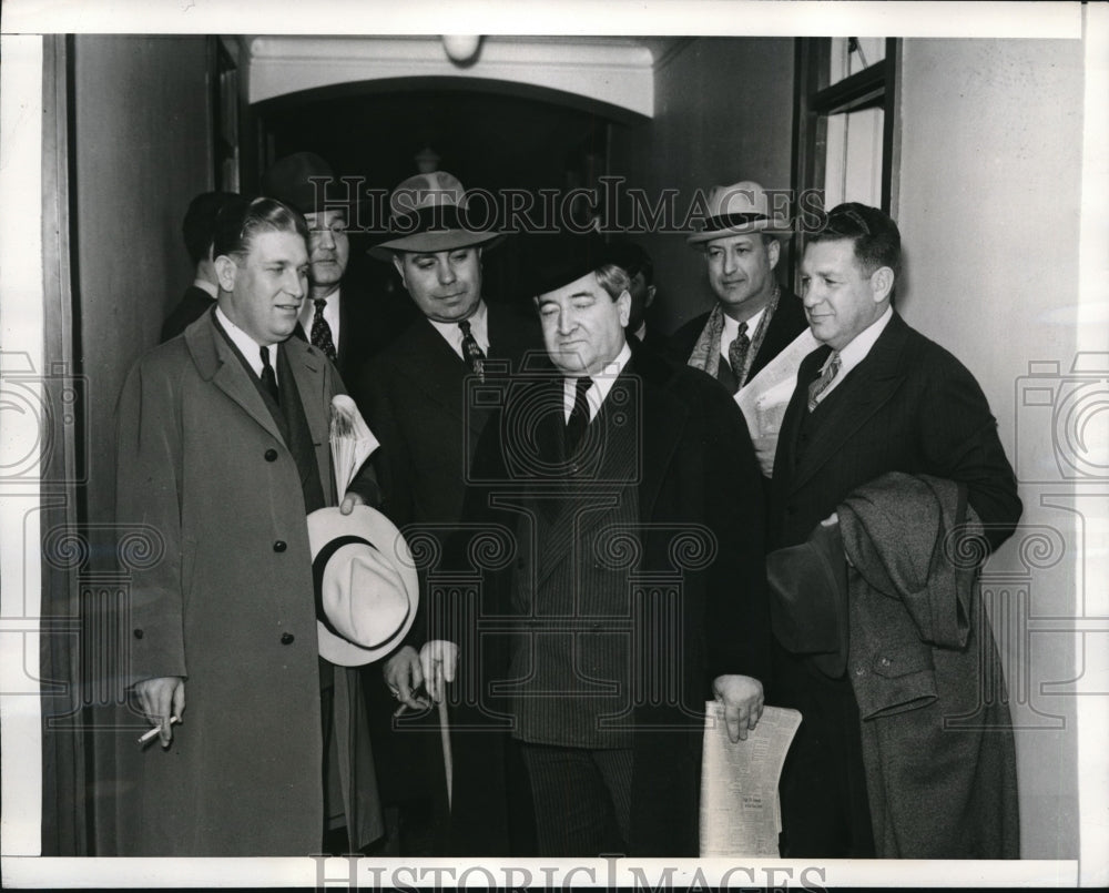 1941 Press Photo WE Donnan James Dewey Federal Conciliator Ford Mediation