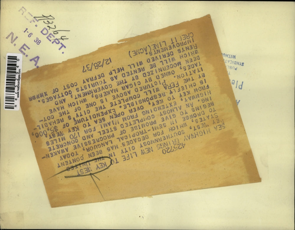 1937 Press Photo Cottage owned by cigar makers.