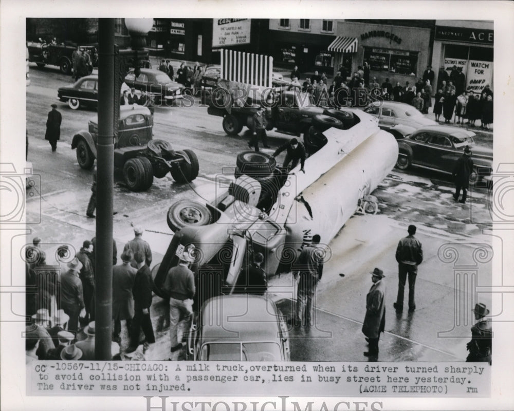 1950 Press Photo Truck wreck- Historic Images