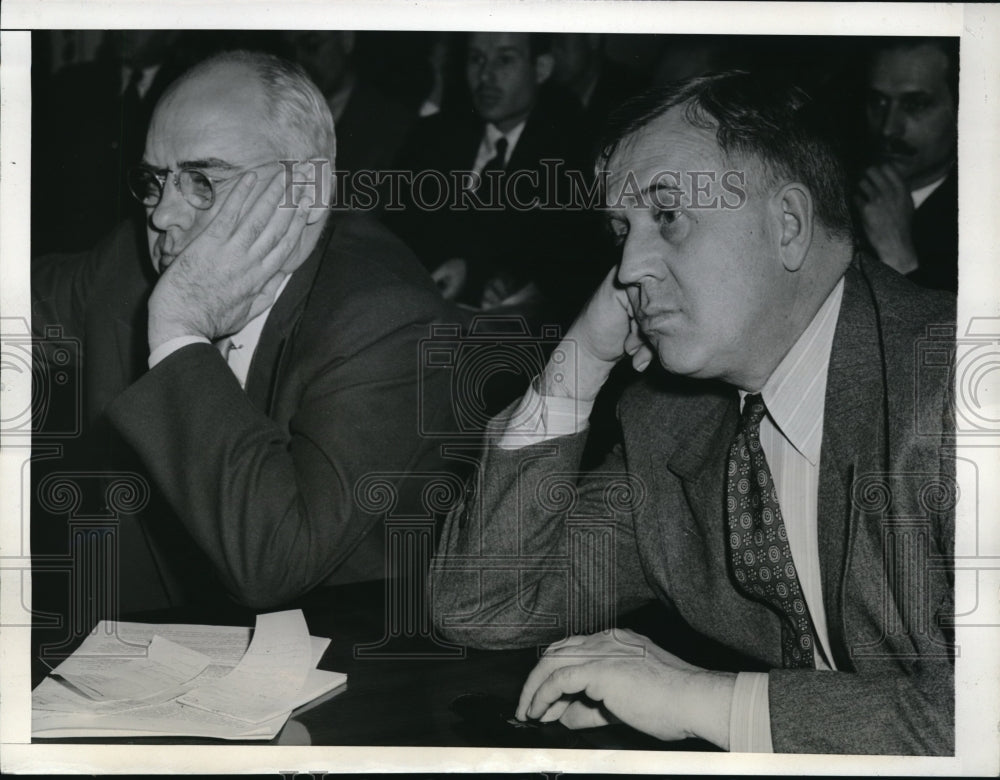 1943 Press Photo WWII Food Administrators Davis And Brown Talk Meat Regulations- Historic Images