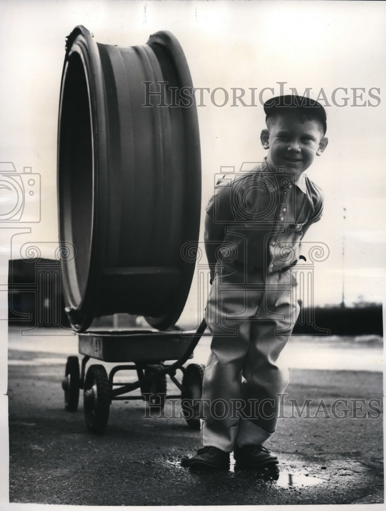 Load image into Gallery viewer, 1962 Press Photo 49 inches rims made by The Goodyear Tire &amp; Rubber Company
