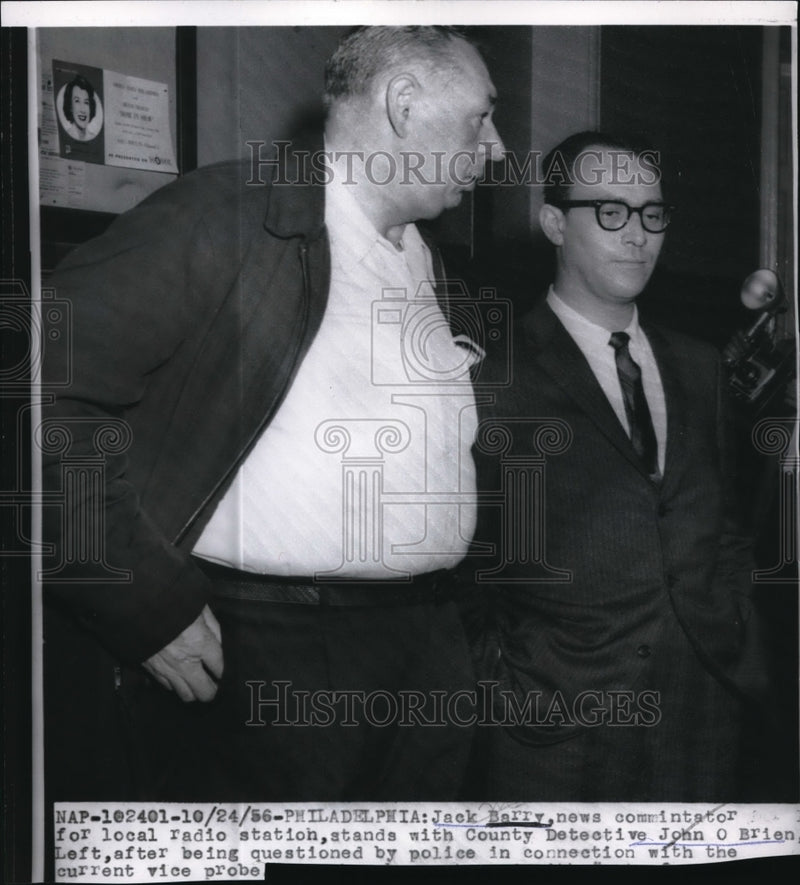 Load image into Gallery viewer, 1956 Press Photo Jack Berry Philly Radio Personality Questioned In Vice Probe
