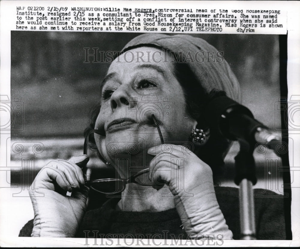 1969 Press Photo D.C. Willie Mae Rogers, Good Housekeeping Institute- Historic Images