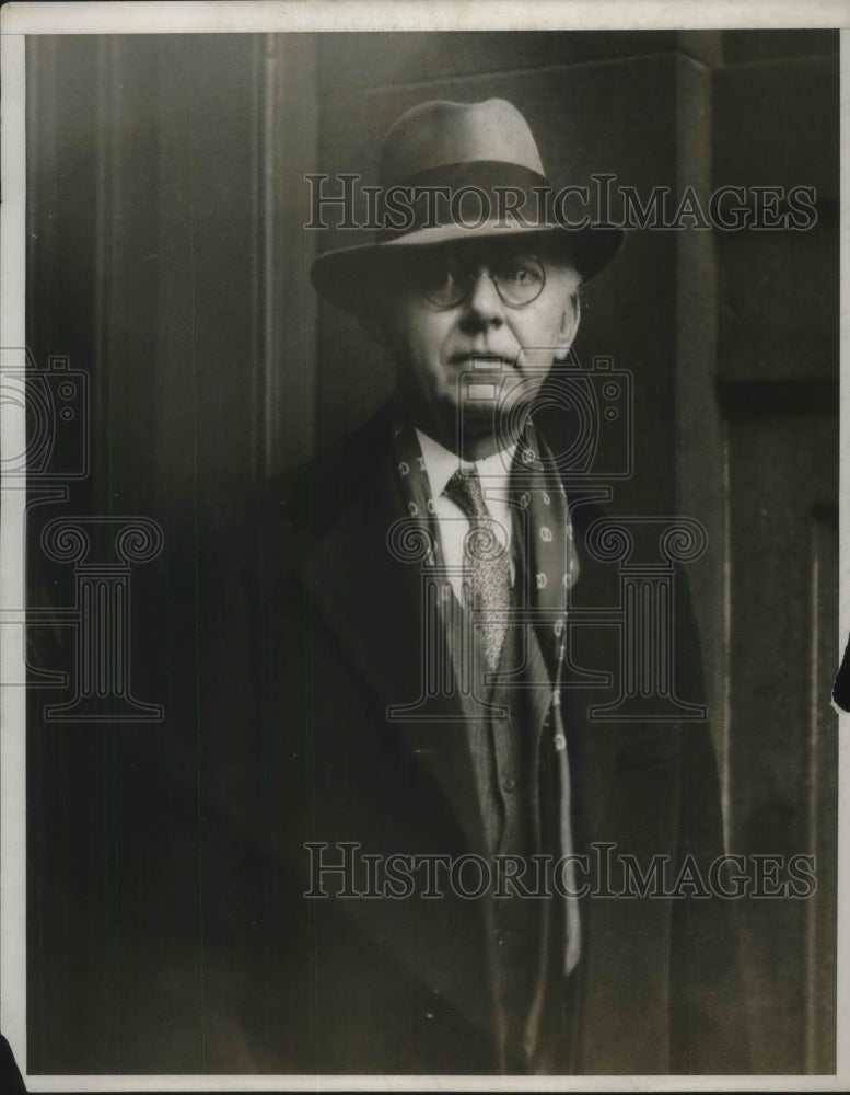 1932 Press Photo Garland B. Overton, Juror #12 in United States Bank Hearing