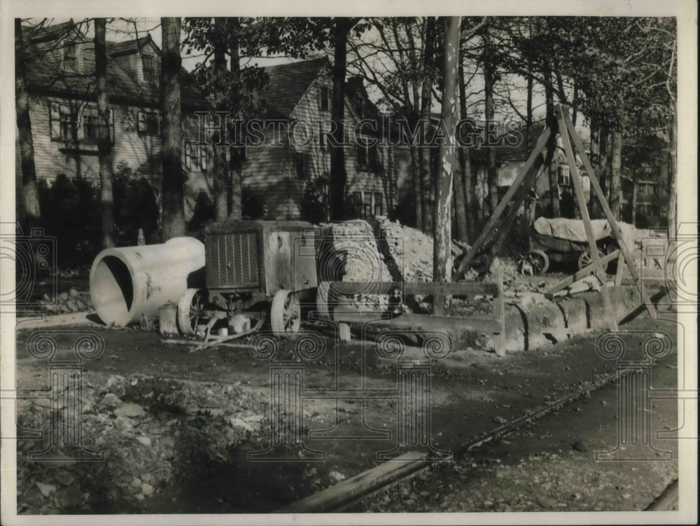1936 Press Photo Residential Construction Site At Clifton At Kathaway