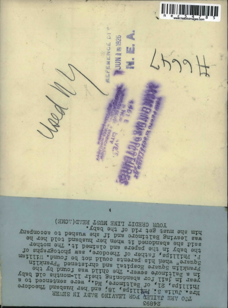 1926 Press Photo Julia Phillips & husband Theodore sentenced to jail