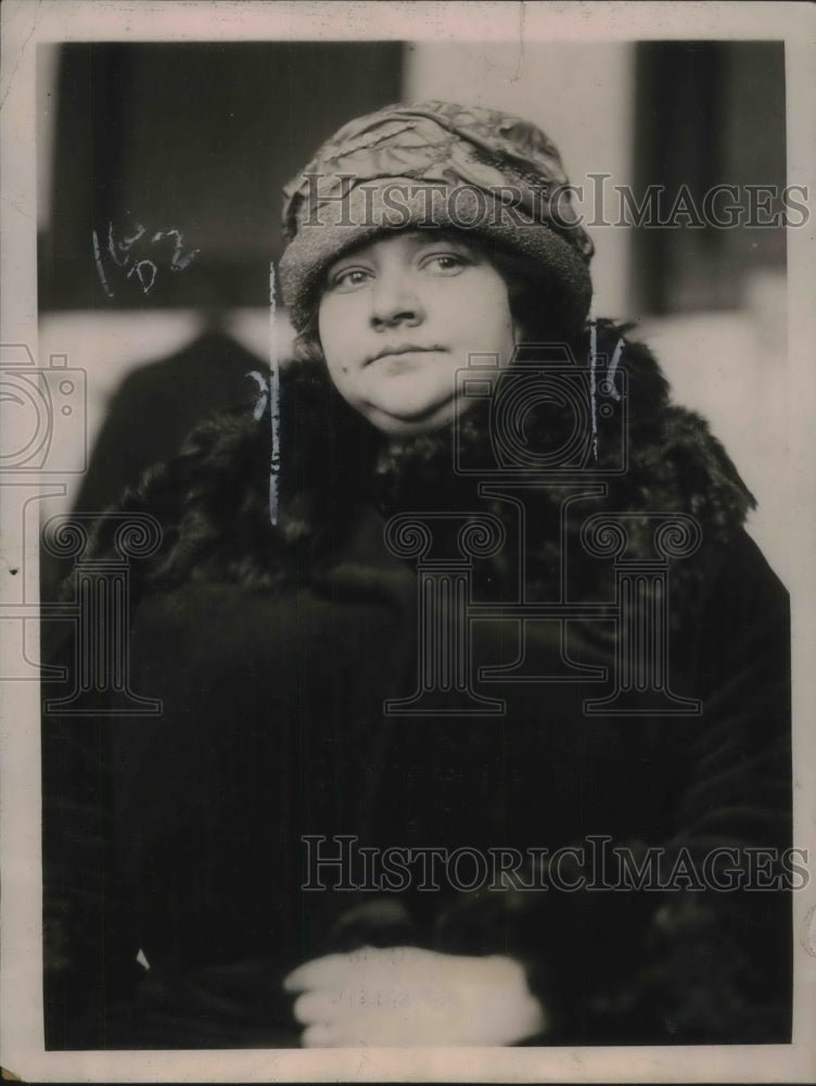 1923 Press Photo Mrs. Minnie Schneider Widow of Murdered Frederick Schneider