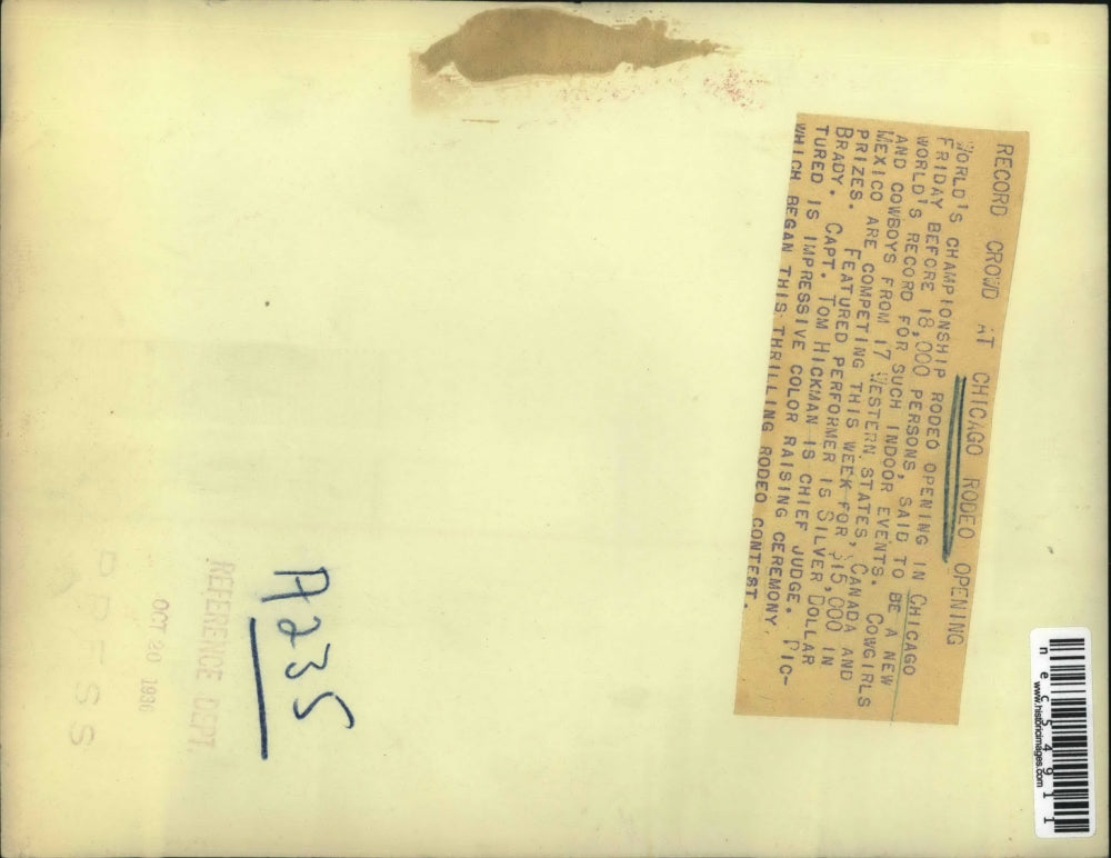 1936 Press Photo Color Raising Ceremony at World's Championship Rodeo in Chicago