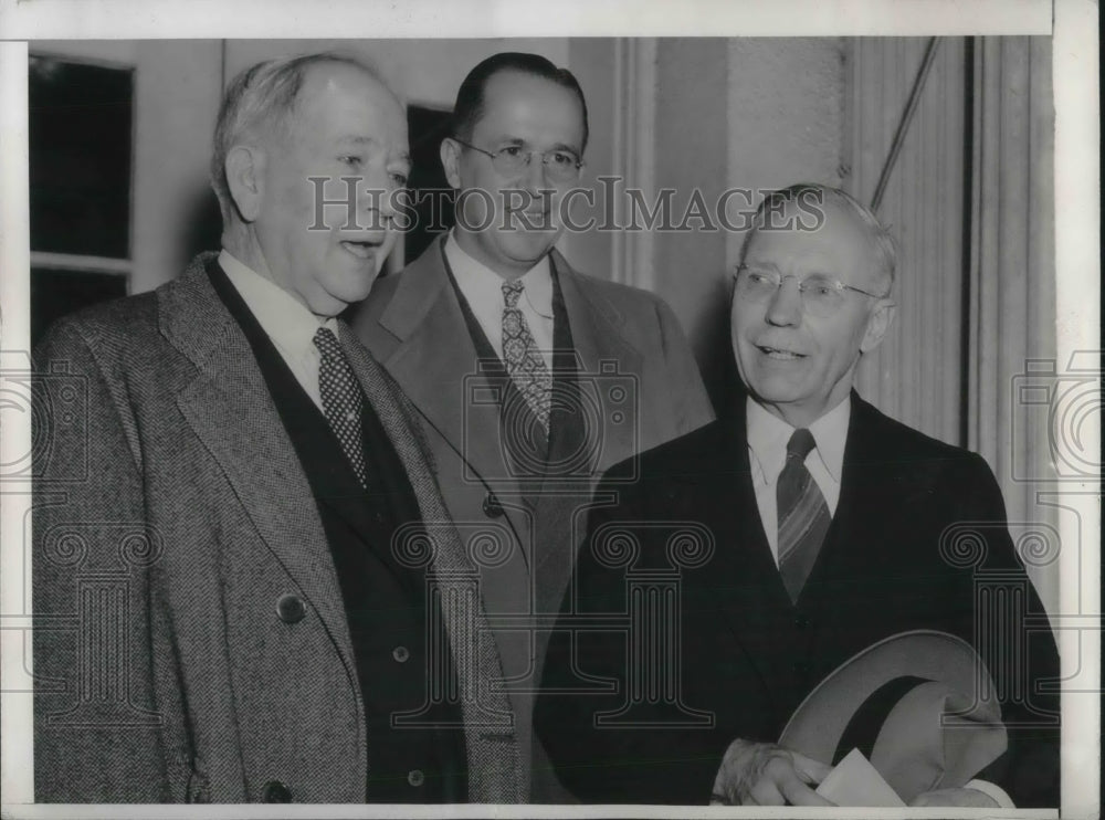 1943 Press Photo Leaders of Major Farm Organizations Against Food Subsidies
