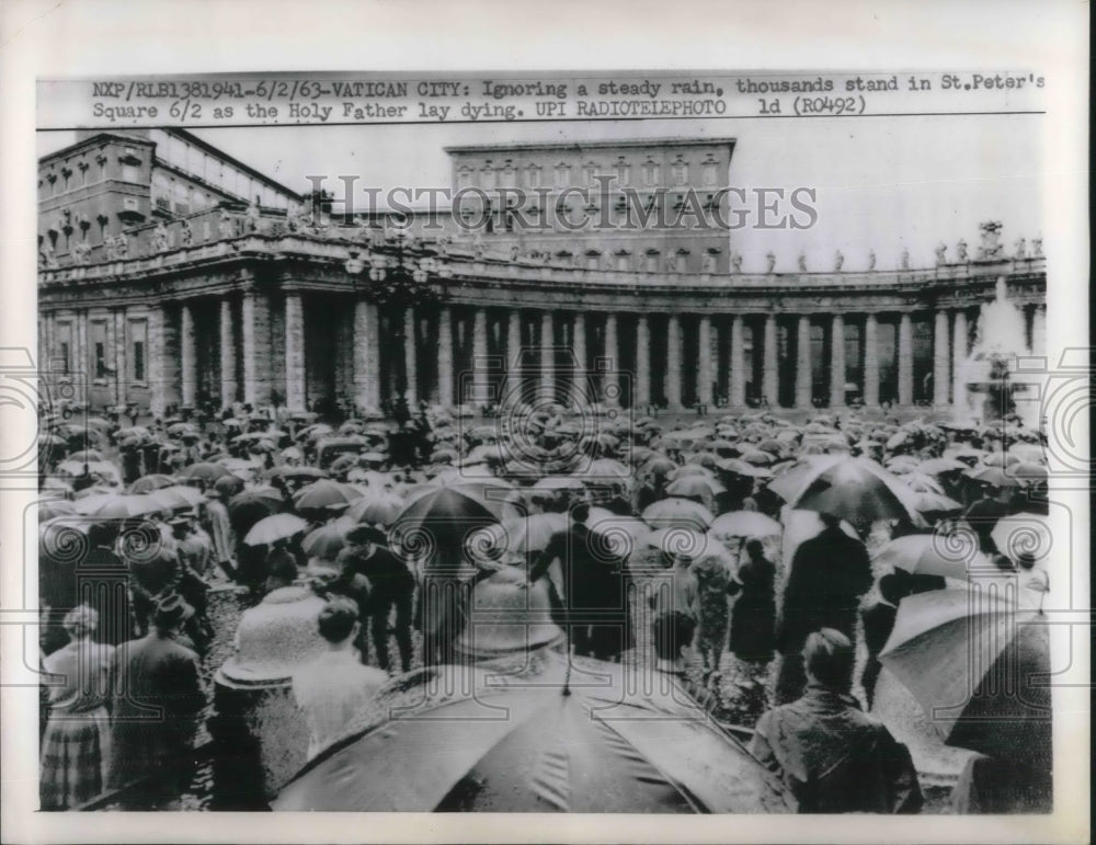 1968 Press Photo Vatican City St Peter&#39;s Square Rome- Historic Images