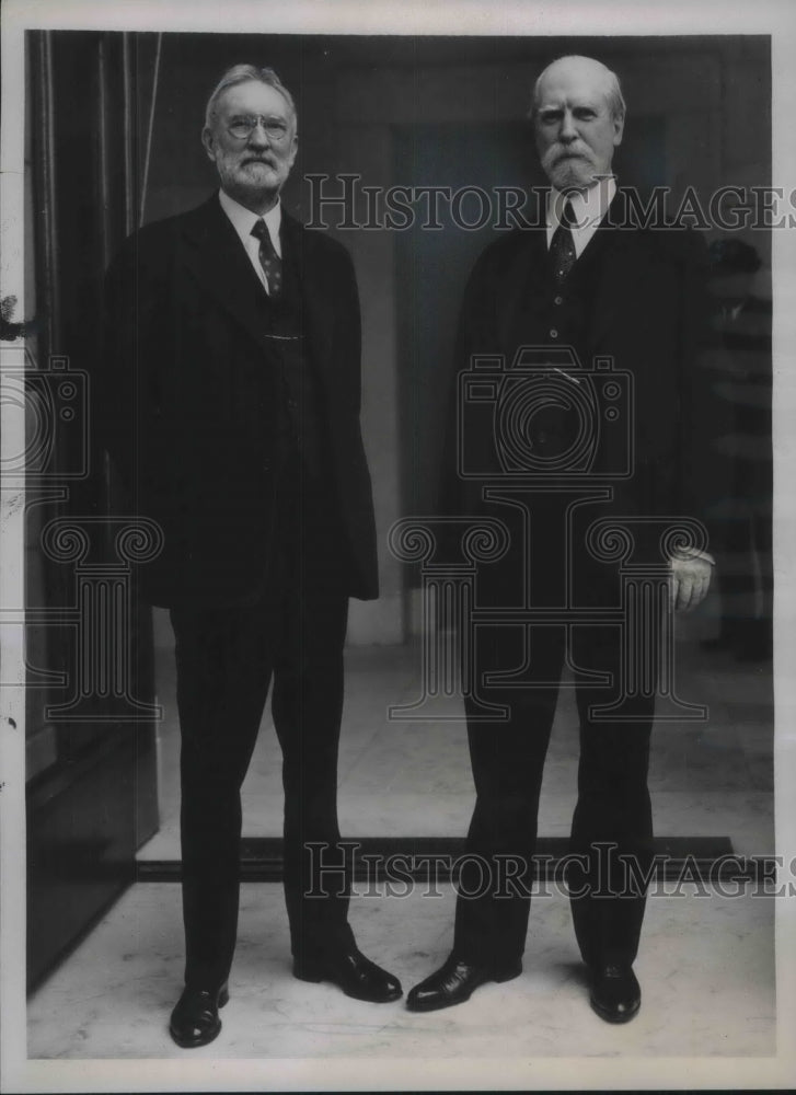 1938 Press Photo Assoc Justice George Sutherland,Chief Justice Chas Hughes in DC- Historic Images