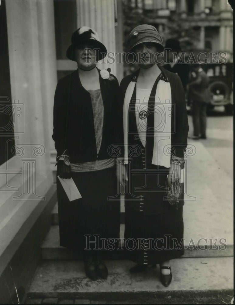 1924 Press Photo Mrs Edith Swartz & Mrs Helen Matthewson at the White House
