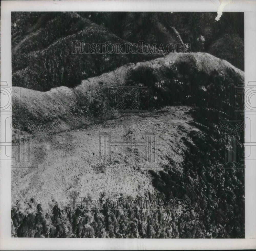1948 Press Photo New Zealand mountains in an aerial view