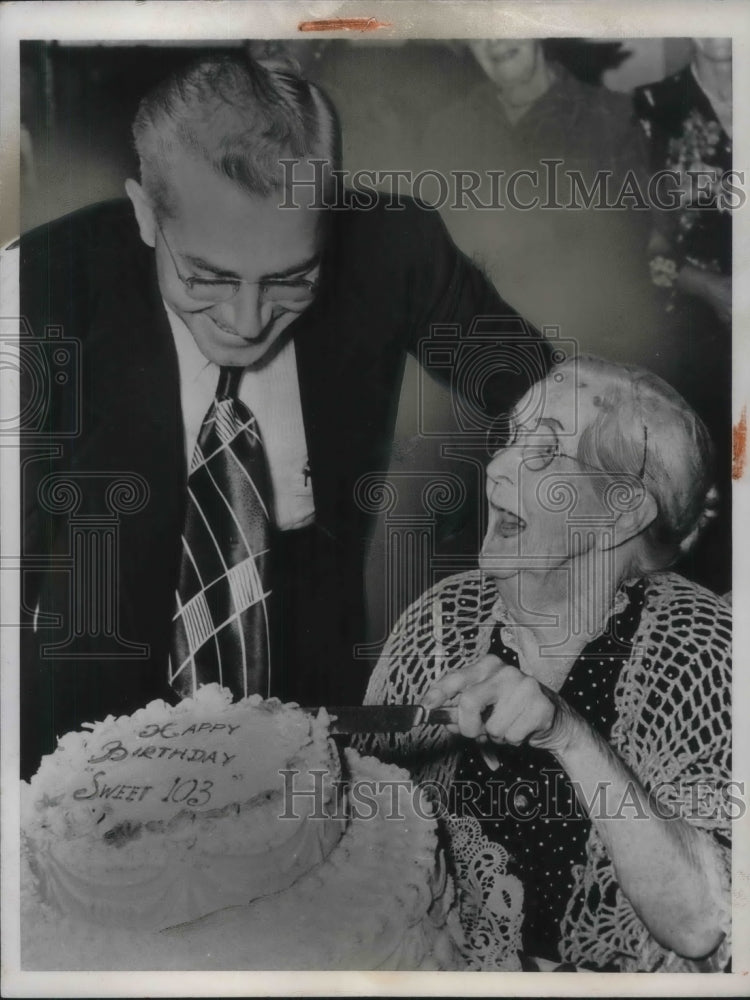 1949 Press Photo Philadelphia JAne Saylor Russell A Pavy Civil War Veterans