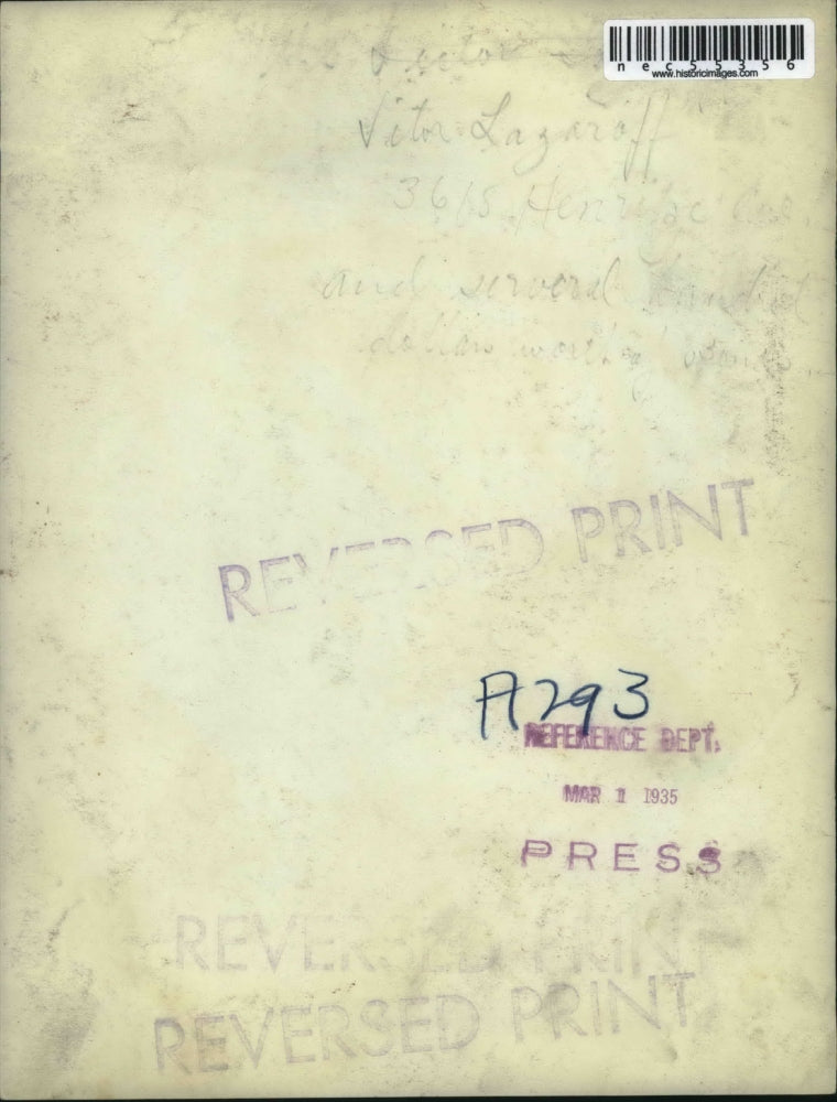 1935 Press Photo Victoria Lazaroff - nec55356