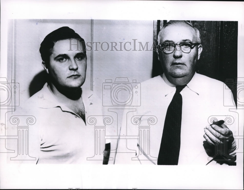 1953 Press Photo Charles Raymond Simpson with uncle Don Raymond Simpson Citizens