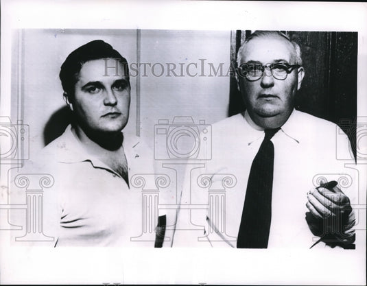 1953 Press Photo Charles Raymond Simpson with uncle Don Raymond Simpson Citizens