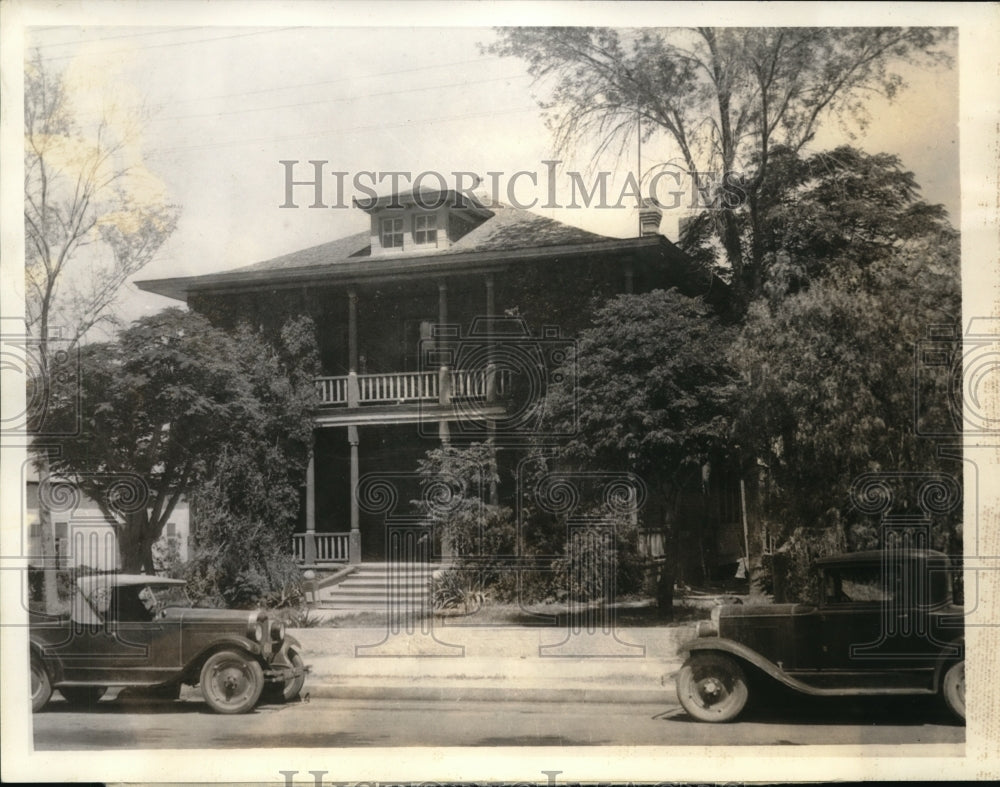 1934 Press Photo Robles home in Tuscon, Ariz, young girl kidnapped from home