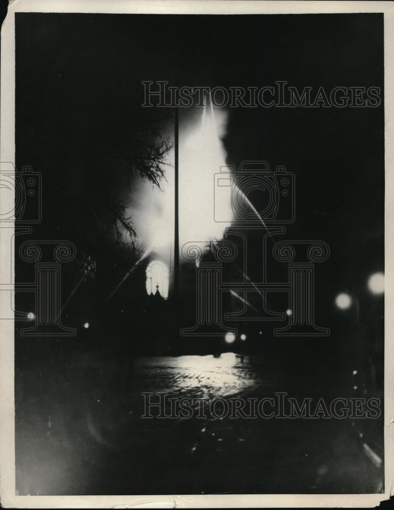1931 Press Photo Crescent Avenue Presbyterian Church Fire