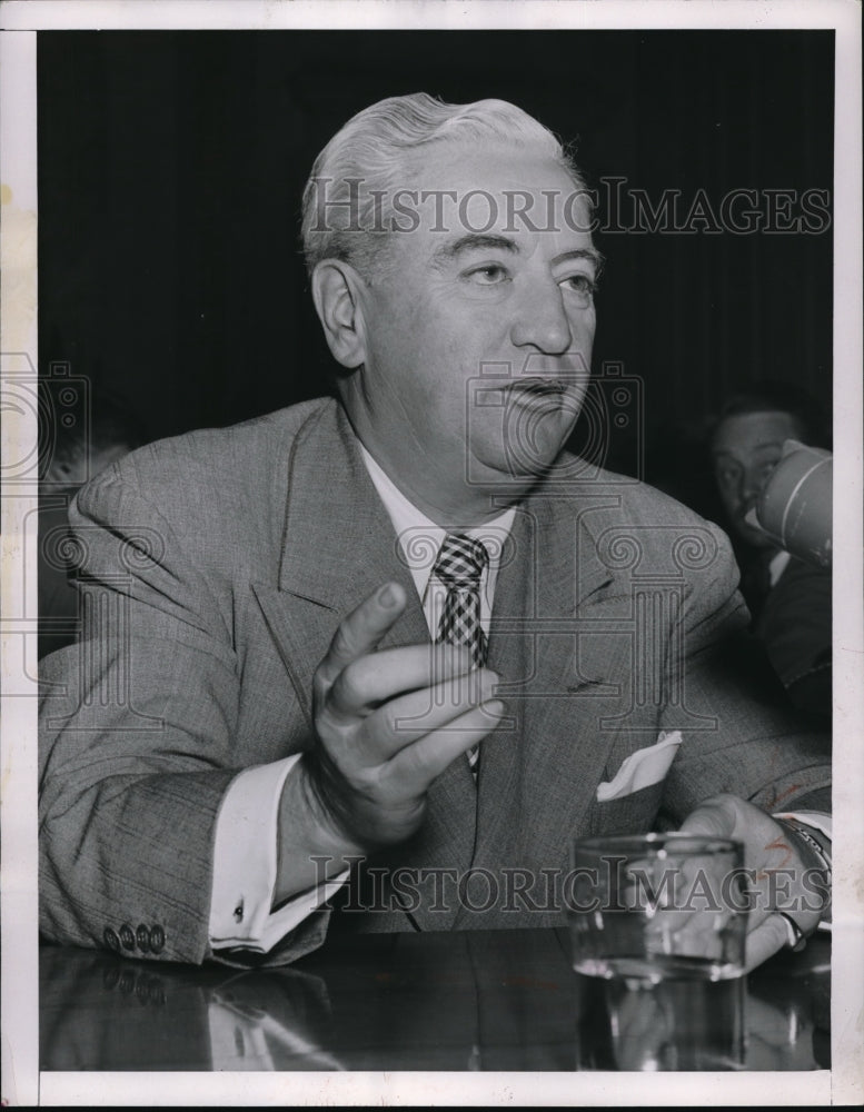1951 Press Photo James Olson is ousted NY alcohol unit supervisor for accepting