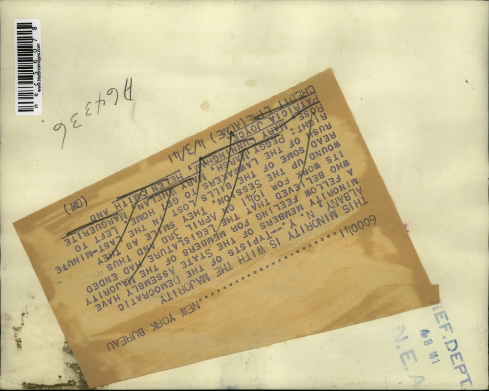 1941 Press Photo Typists of Democratic Minority Members, Marsh, Whelan, Rose