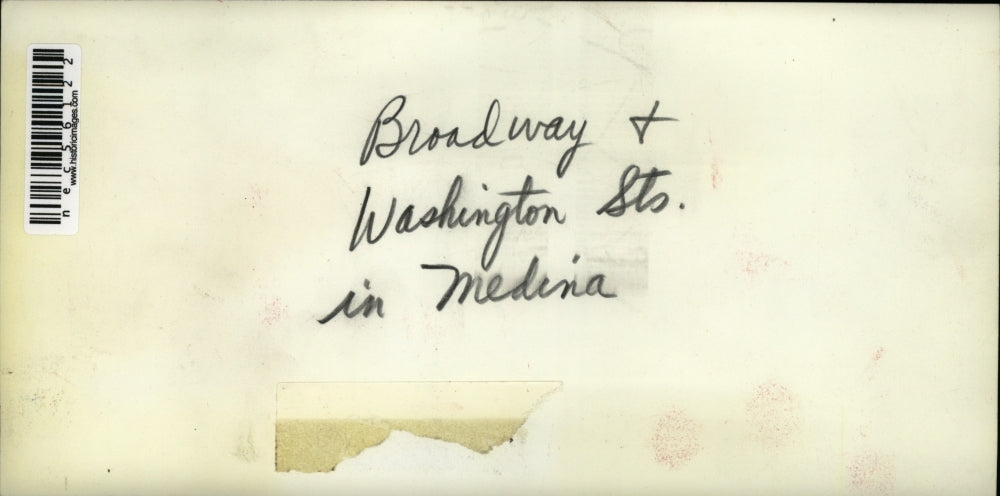 Press Photo Shell Station At Corner Of Broadway And Washington Streets In Medina