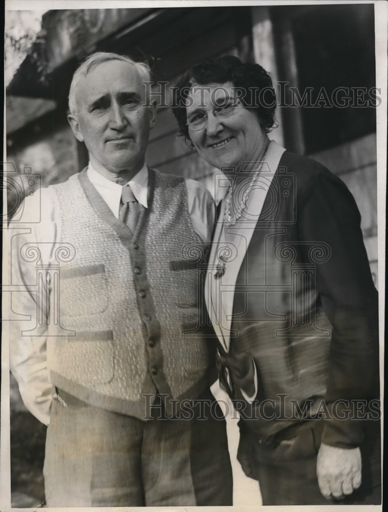 1931 Press Photo Mr. & Mrs. Charles P. Power Caught Bandits in Store