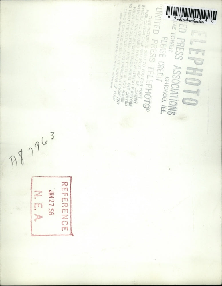 1956 Press Photo Las Vegas Nevada Phyllis Martinez County Jail Elderly Slaying