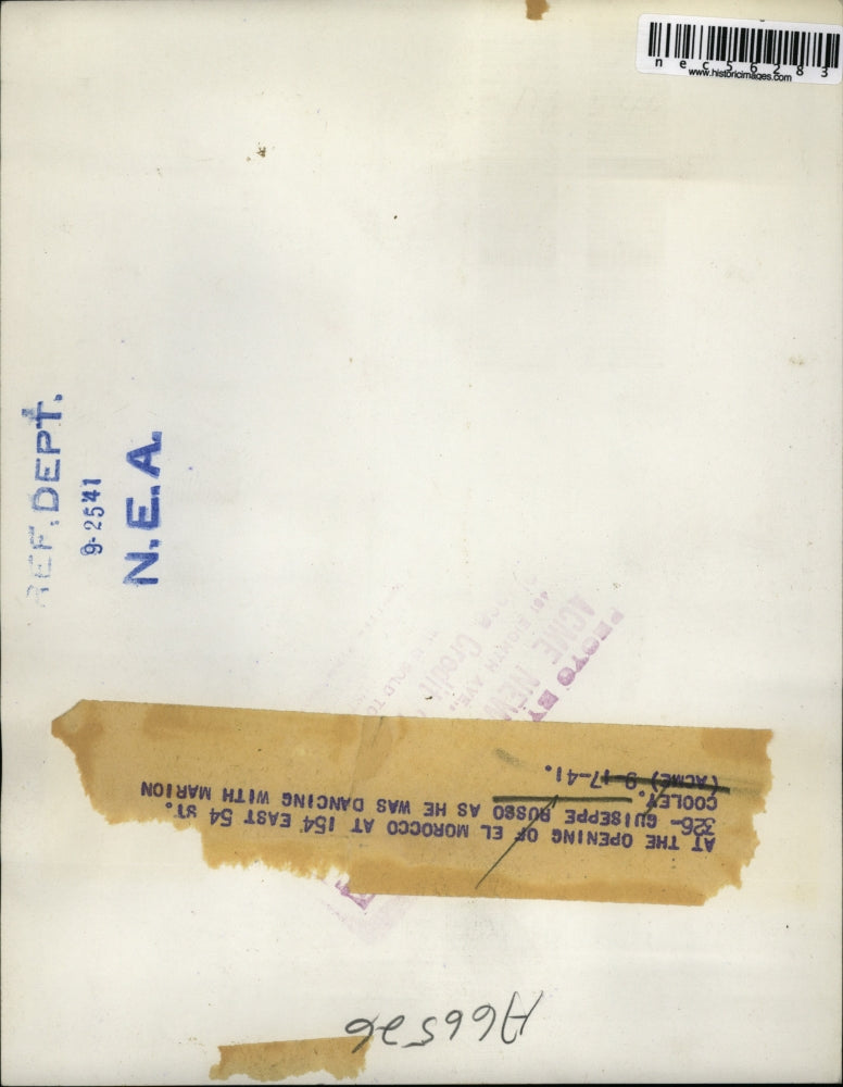 1941 Press Photo Giuseppe Russo and Marion Cooley at El Morocco Opening