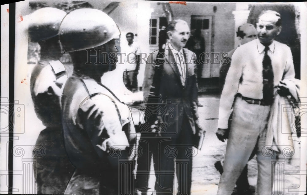 1961 Press Photo UN Sec.Gen. Dag Hammarskjold with Congolese Minister.