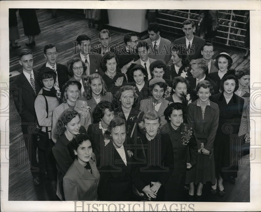 1949 Press Photo New York University Of Paris Exchange Students