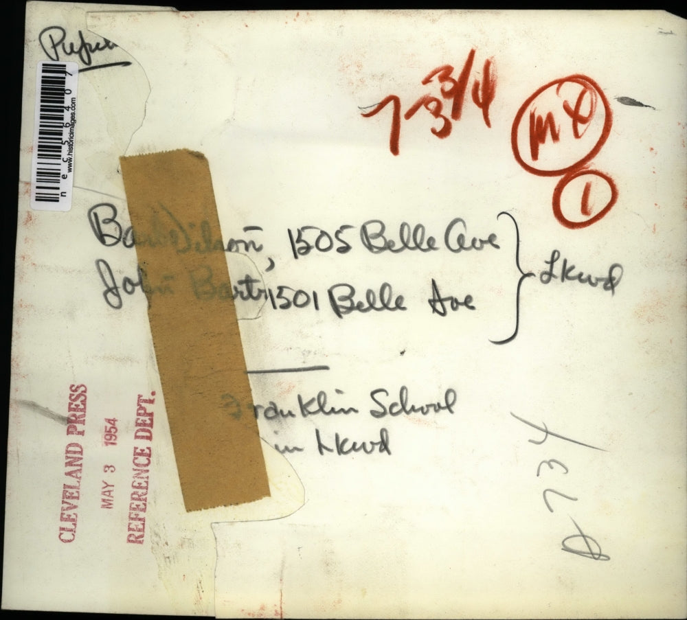 1954 Press Photo Boy and Girl Play With Toy Dolls And Planes