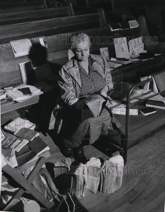 1954 Press Photo Alice Sutton, Michigan Avenue Methodist Church Pastor, Kansas
