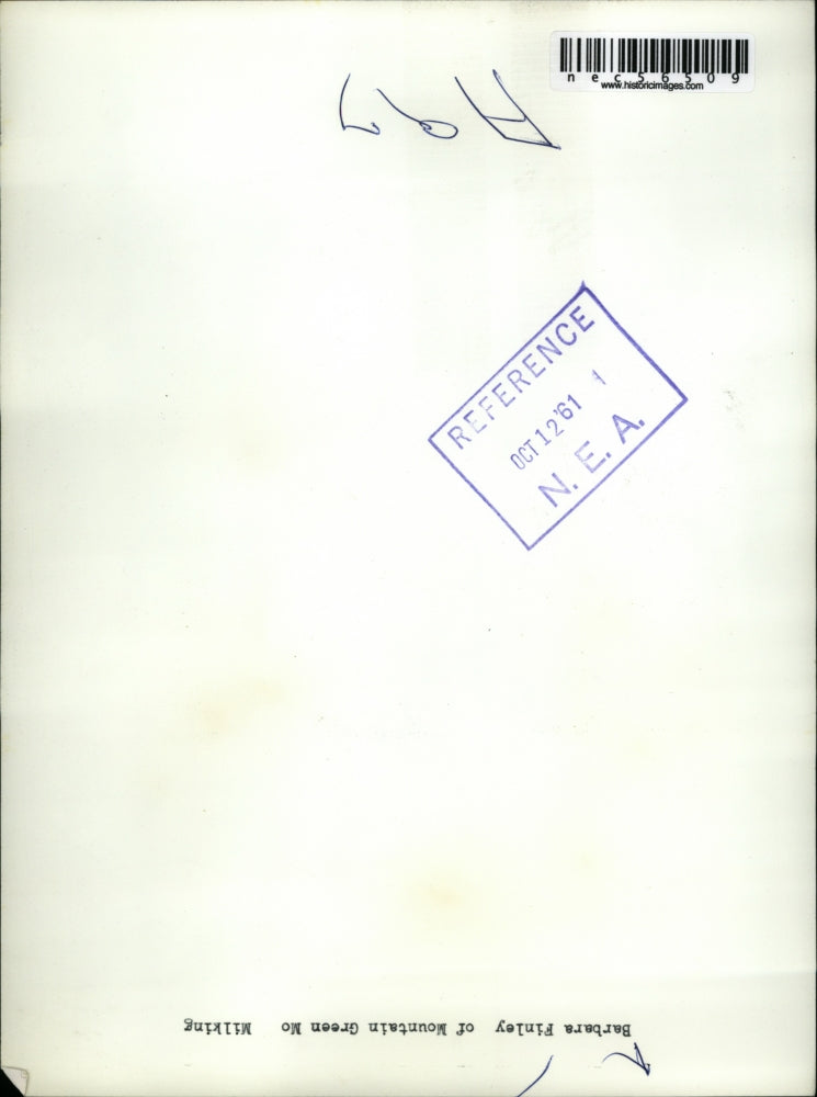 1961 Press Photo Barbara Finley Milking a Cow