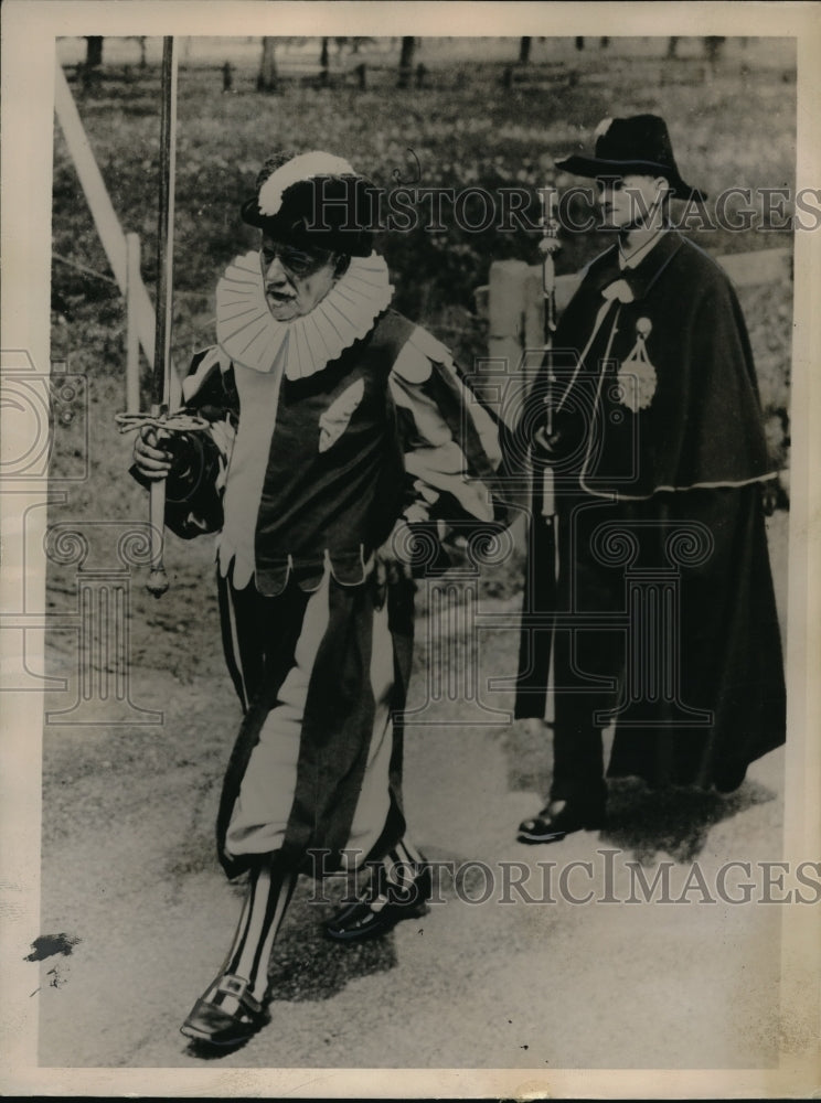 1936 Press Photo Peasant in Open Air Parliament, Midwald, Switzerland- Historic Images