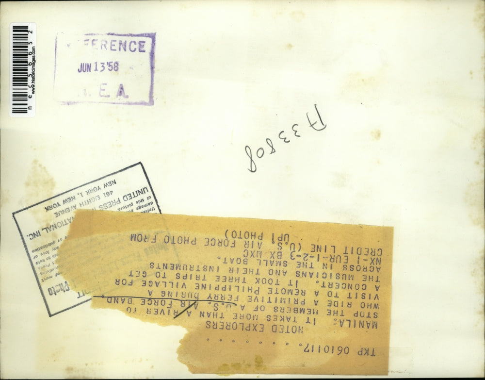 1958 Press Photo US Air Force Band in Manila