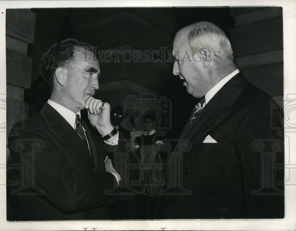 1939 Press Photo Atty General Frank Murphy Postmaster General James A Farley