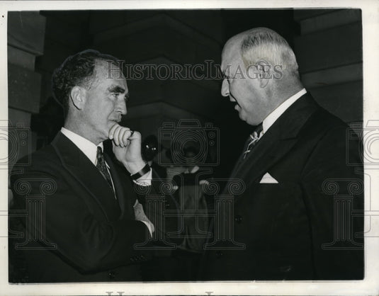 1939 Press Photo Atty General Frank Murphy Postmaster General James A Farley