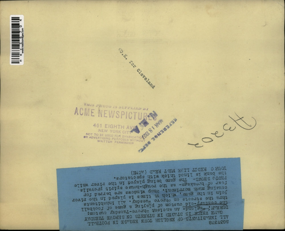 1927 Press Photo Residents Of Shreve Play Football Game