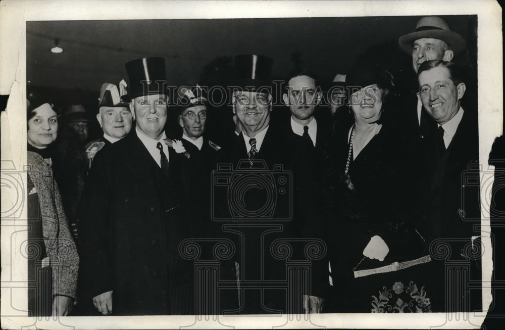 1931 Press Photo VP Charles Curtis & Film Notables Film Awards Presentation