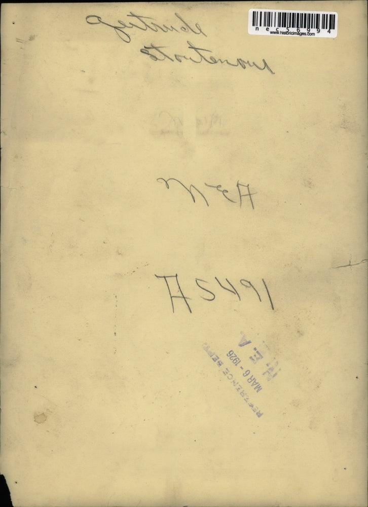 1926 Press Photo Gertude Stoutenous interview for a newspaper