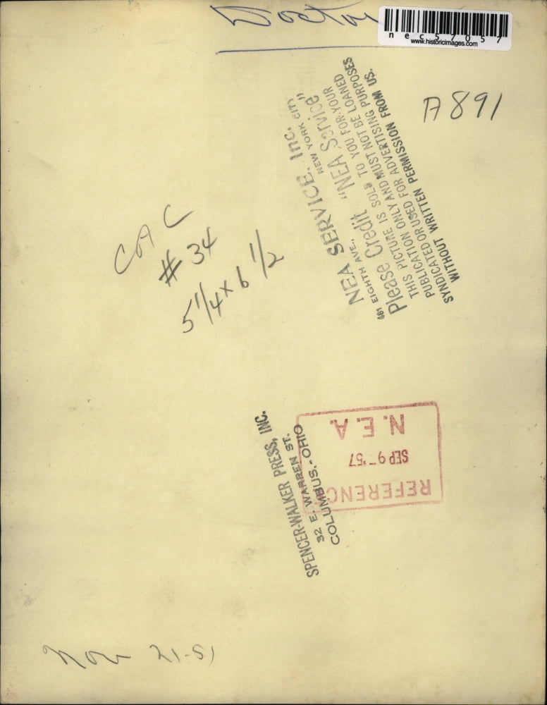 1957 Press Photo Family Doctor Dr. Wingate M. Johnson is coming back