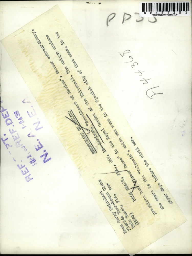 1938 Press Photo Pretty Teen Dancer Marissa Sweetheart Of Mexico At Palm Beach