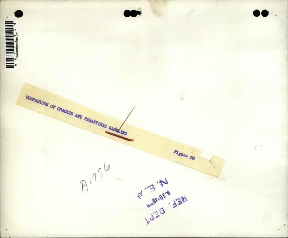 1948 Press Photo Comparison of Cracked & Paraffinic Gasoline