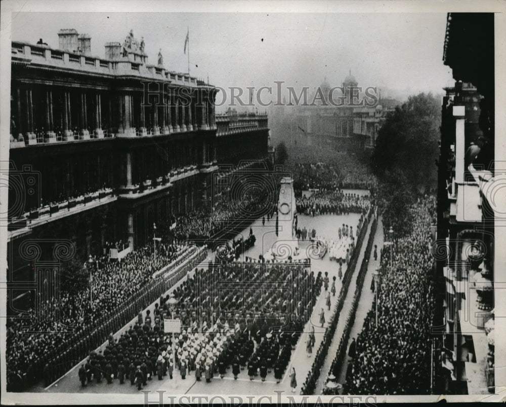 1933 Press Photo Armistice Day Parade At Cenotaph In Whitehall London England- Historic Images