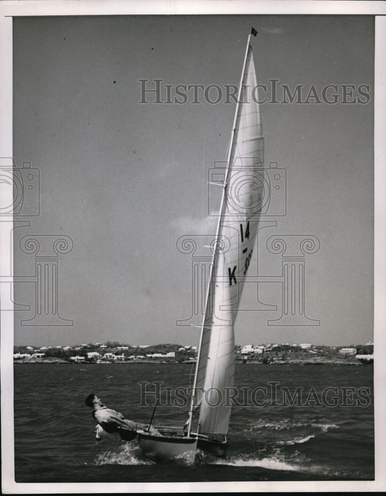 1951 Press Photo Princess Elizabeth Cup Series on Great Sound waters.