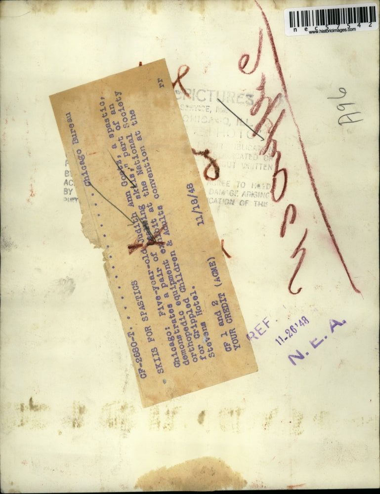 1948 Press Photo Orthopedic equipment exhibit at the society for crippled conv.