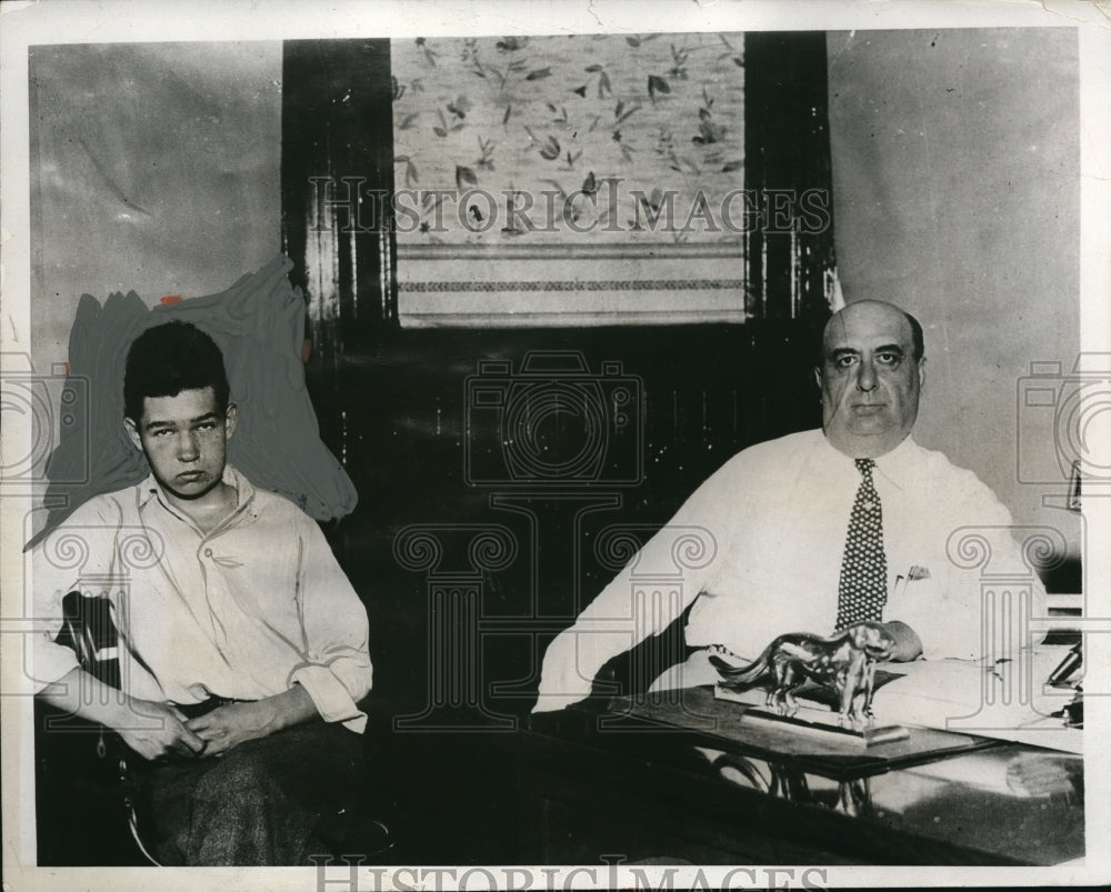1933 Press Photo Balfe MacDonald Flint Mi. admitted killing mother, officer