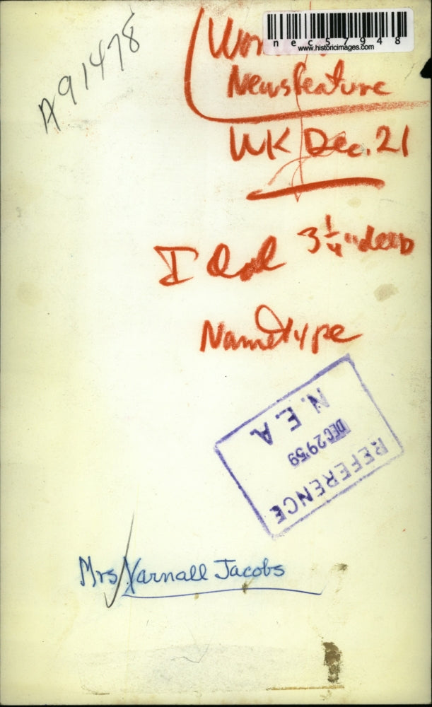 1959 Press Photo Mrs Varnall Jacobs