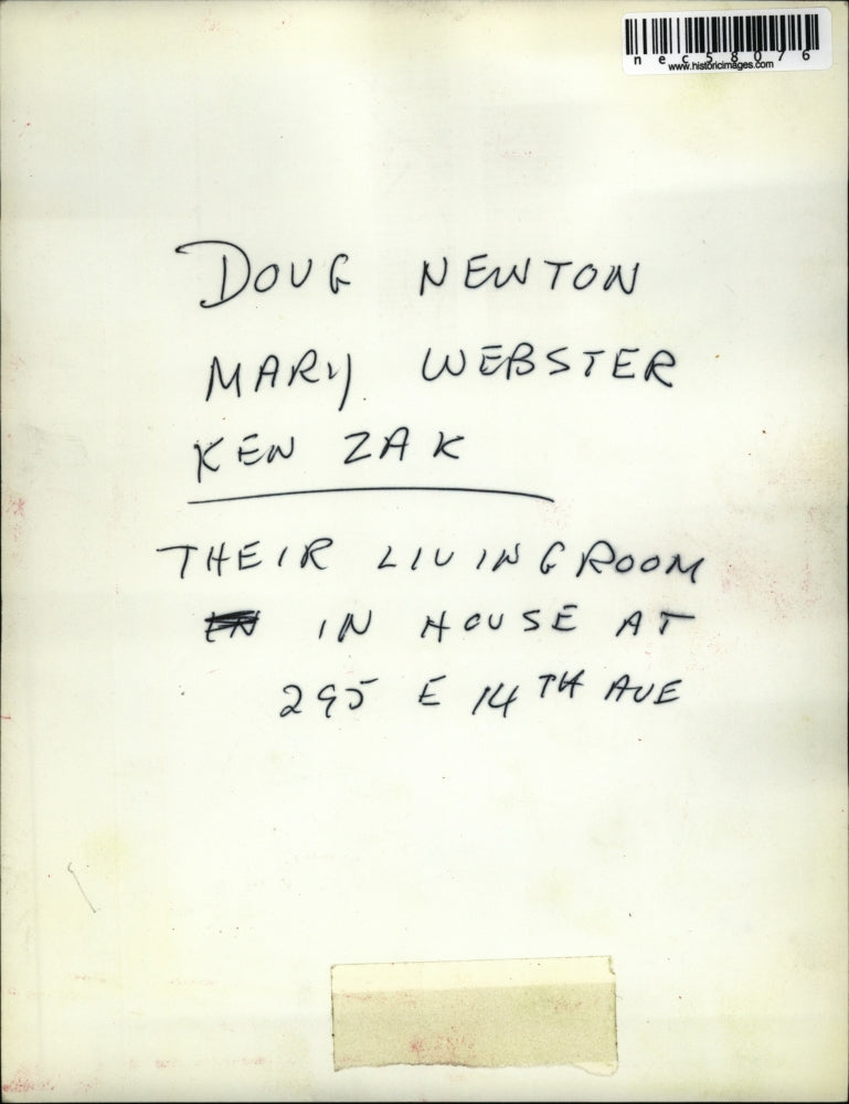 1968 Press Photo Living room of L to R doug Newton, Mary Webster and Ken Zak